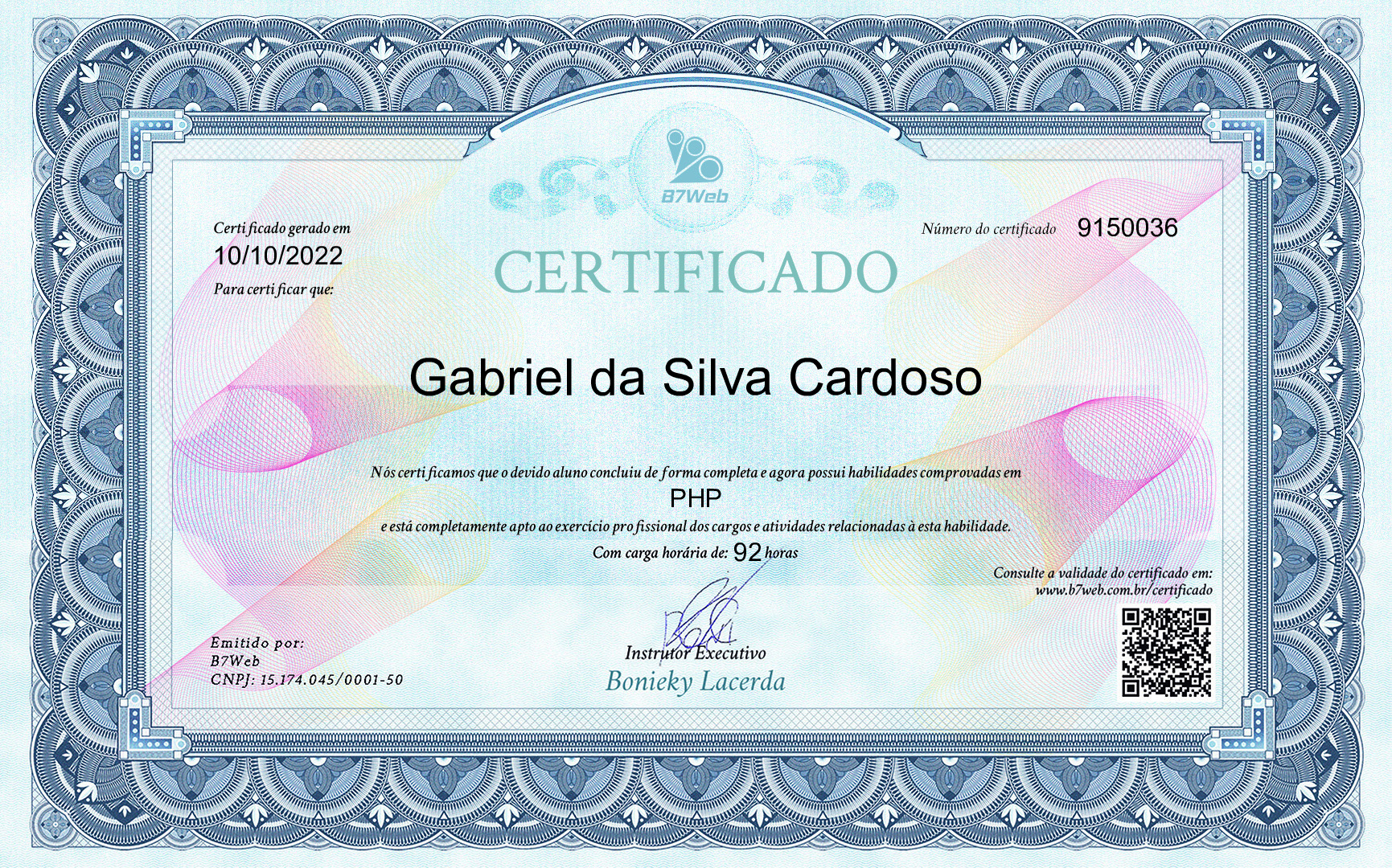 Certificado PHP